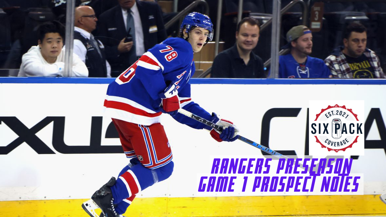 Rangers Preseason Game 1 Player Notes